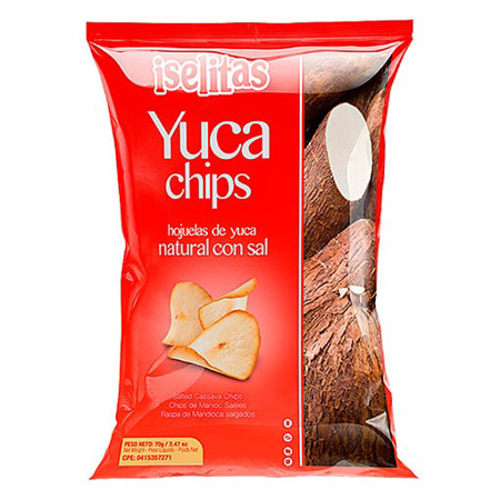 YUCA CHIPS CON SAL 70GR ISELITAS